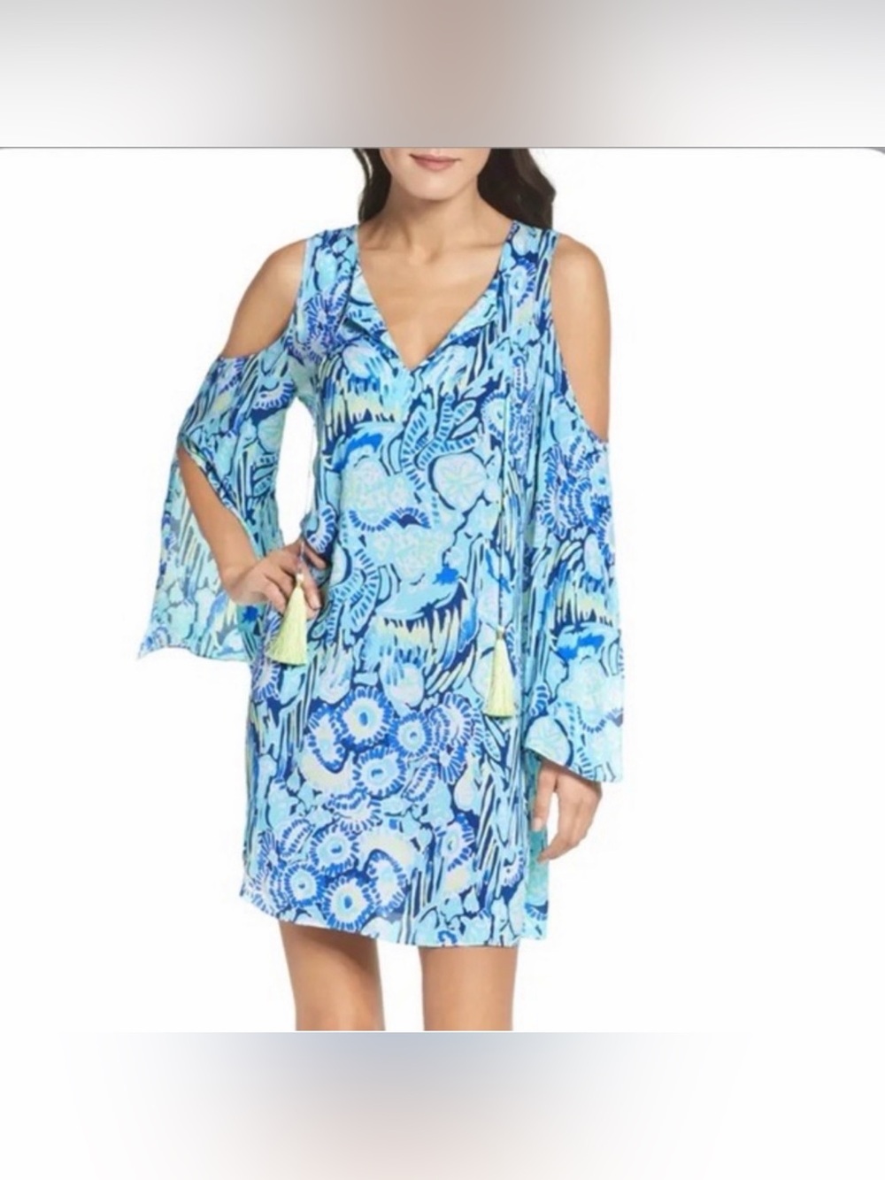 Lily Pulitzer Benicia Cold-Shoulder Tunic Dress